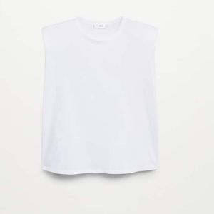 Organic cotton t-shirt with shoulder pads
